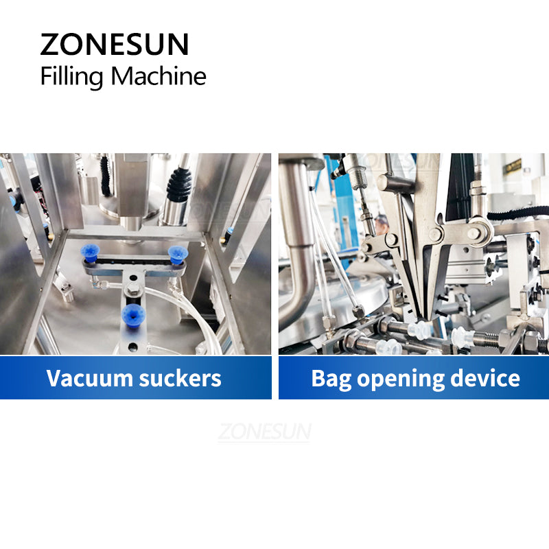 ZONESUN ZS-GB200 Granule Doypack Weighing Feeding Filling Sealing Machine