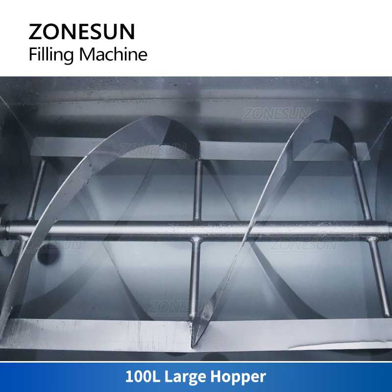 ZONESUN ZS-DTGT900U Automatic Rotor Pump Paste Filling Machine With Mixer Hopper ZONESUNPRO