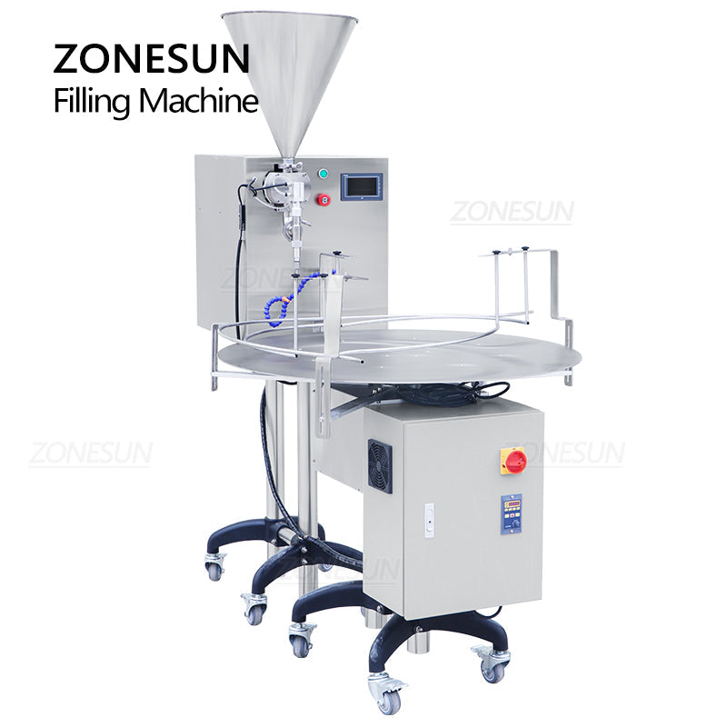 ZONESUN ZS-VTRP1 Servo Motor Rotor Pump Paste Filling Machine with Unscrambler ZONESUNPRO