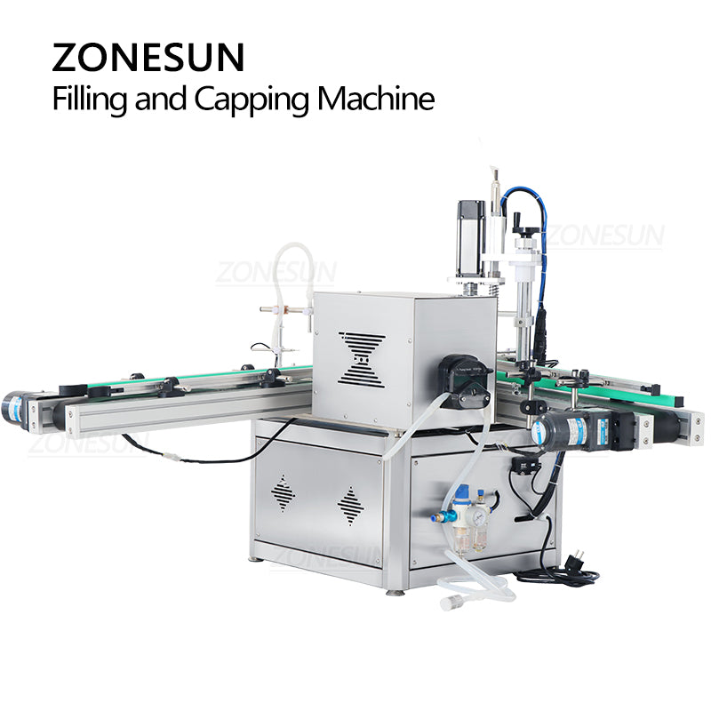 ZONESUN ZS-AFC1T Automatic Rotary Liquid Peristaltic Pump Filling and Capping Machine ZONESUNPRO