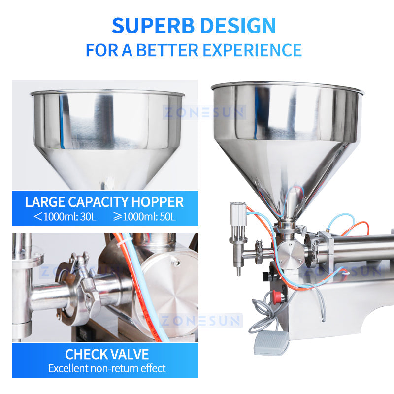 ZONESUN ZS-GT1 Single Nozzle Pneumatic Paste & Viscous Liquid Filling Machine ZONESUNPRO