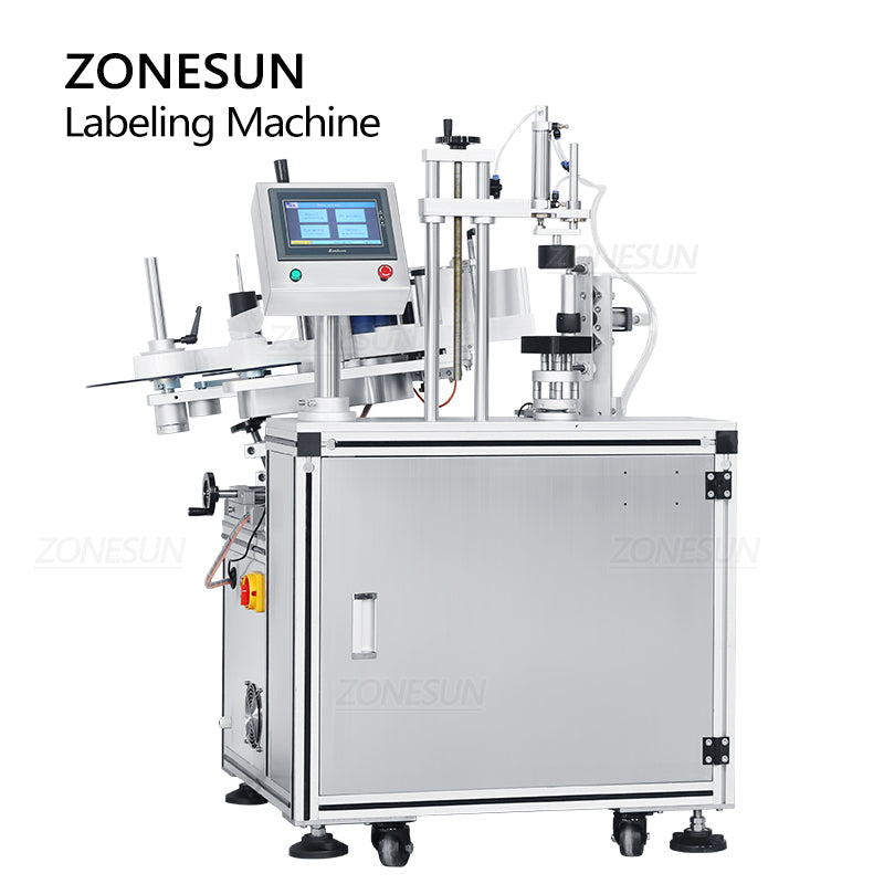 ZONESUN ZS-TB805B Semi-auto Round Square Hexagonal Bottle Full-circle Labeling Machine ZONESUNPRO