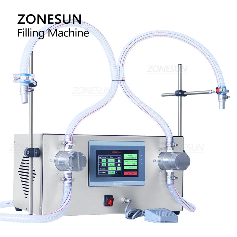 ZONESUN ZS-G25A2 High Flow Rate 2 Nozzles Magnetic Pump Corrosive Liquid Filling Machine ZONESUNPRO