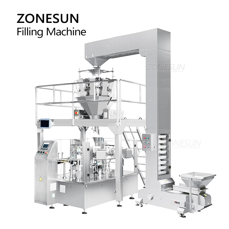 ZONESUN ZS-GB200 Granule Doypack Weighing Feeding Filling Sealing Machine