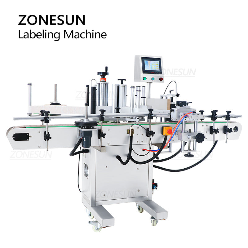 ZONESUN ZS-TB260S Automatic Round Bottle Double Side Labeling Machine ZONESUNPRO