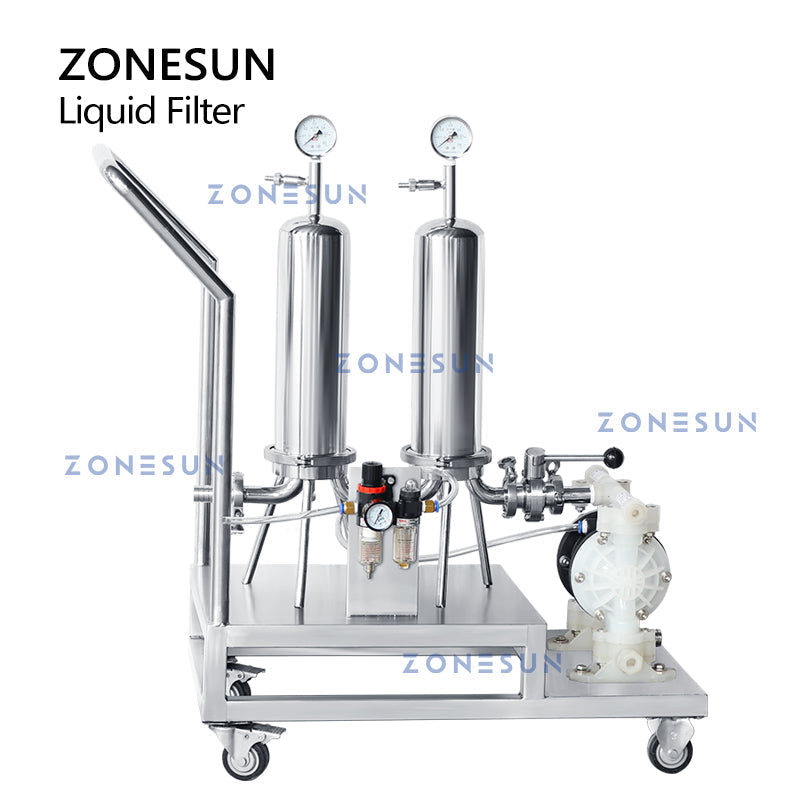ZONESUN ZS-PF2 Pneumatic Explosion-proof Diaphragm Pump Alcohol Perfume Liquid Filter ZONESUNPRO