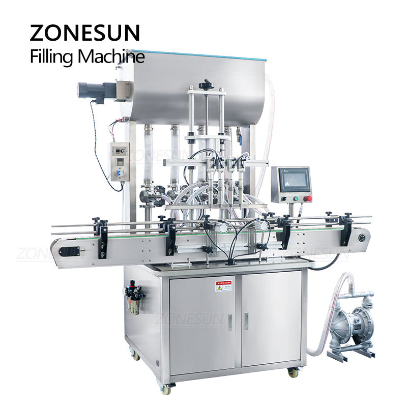 ZONESUN ZS-YT4T-4PM Automatic Paste Filling Machine Wieh Heater And Mixer ZONESUNPRO