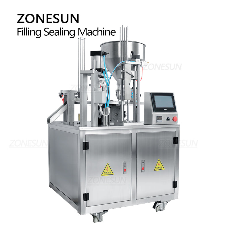 ZONESUN ZS-FS100 Automatic Rotary Paste Filling Cup Sealing Machine ZONESUNPRO