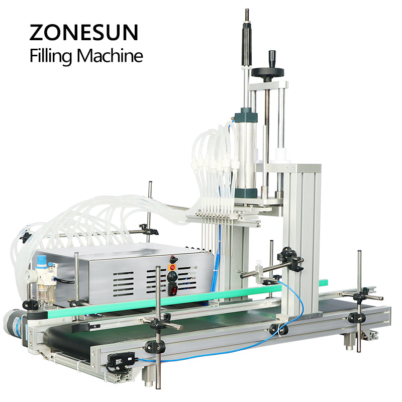 ZONESUN ZS-DTPP10D 10 Diving Nozzles Peristaltic Pump Liquid Filling Machine ZONESUNPRO