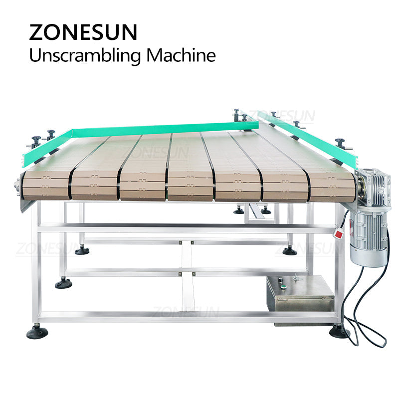 ZONESUN ZS-CB190 Custom Conveyor Belt Bottle Sorting Unscrambler For Production Line ZONESUNPRO
