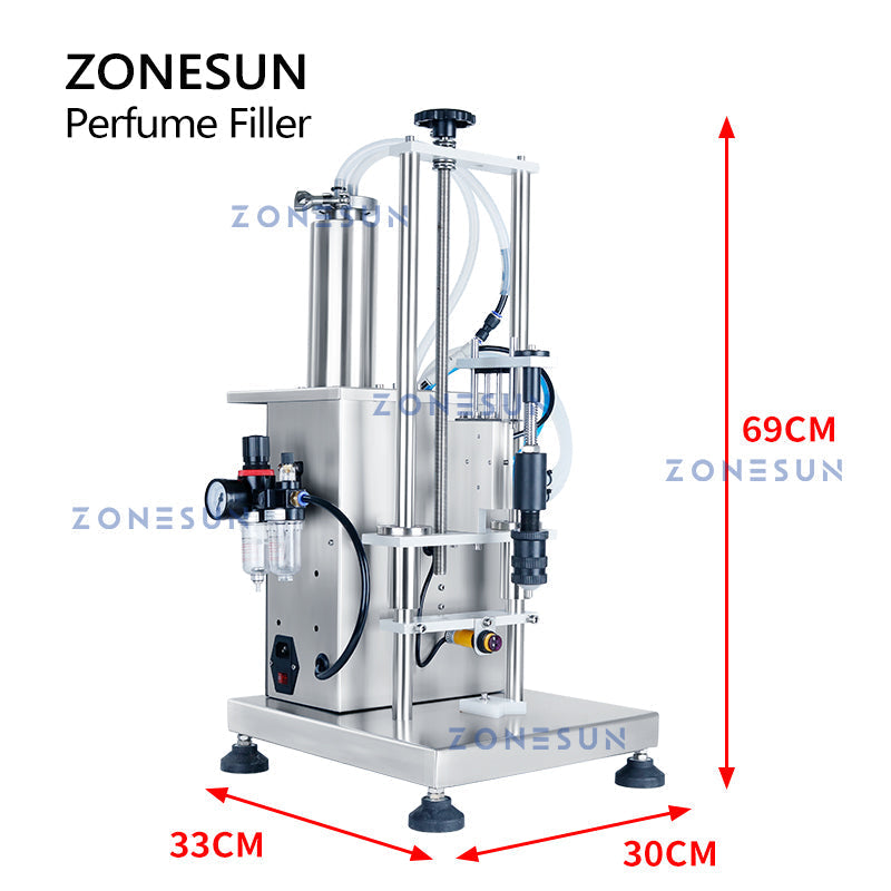 ZONESUN ZS-YTZL500S Pneumatic Vacuum Single Nozzle Perfume Liquid Filling Machine ZONESUNPRO