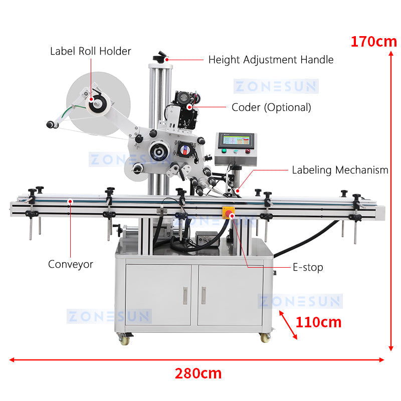 ZONESUN ZS-TB150P2 Automatic Flat Surface Labeling Machine ZONESUNPRO