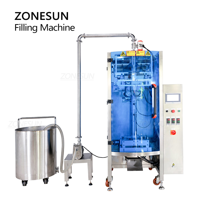 ZONESUN ZS-420GSY Autoamtic Paste Filling Sealing Machine With Tank & Feeding Pump ZONESUNPRO