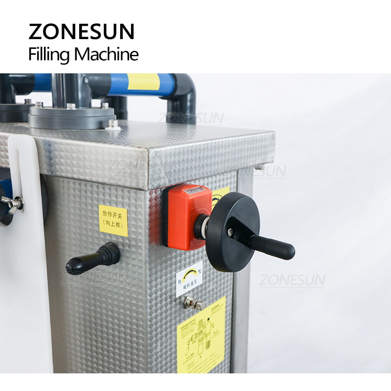 ZONESUN Fully Pneumatic Semi-automatic 2 Nozzles Corrosive Liquid Filling Machine ZONESUNPRO