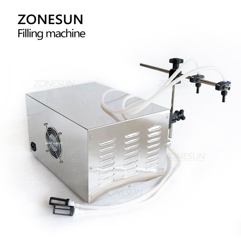 ZONESUN ZS-YG2 Máquina de llenado de líquidos con bomba magnética de 2 boquillas
