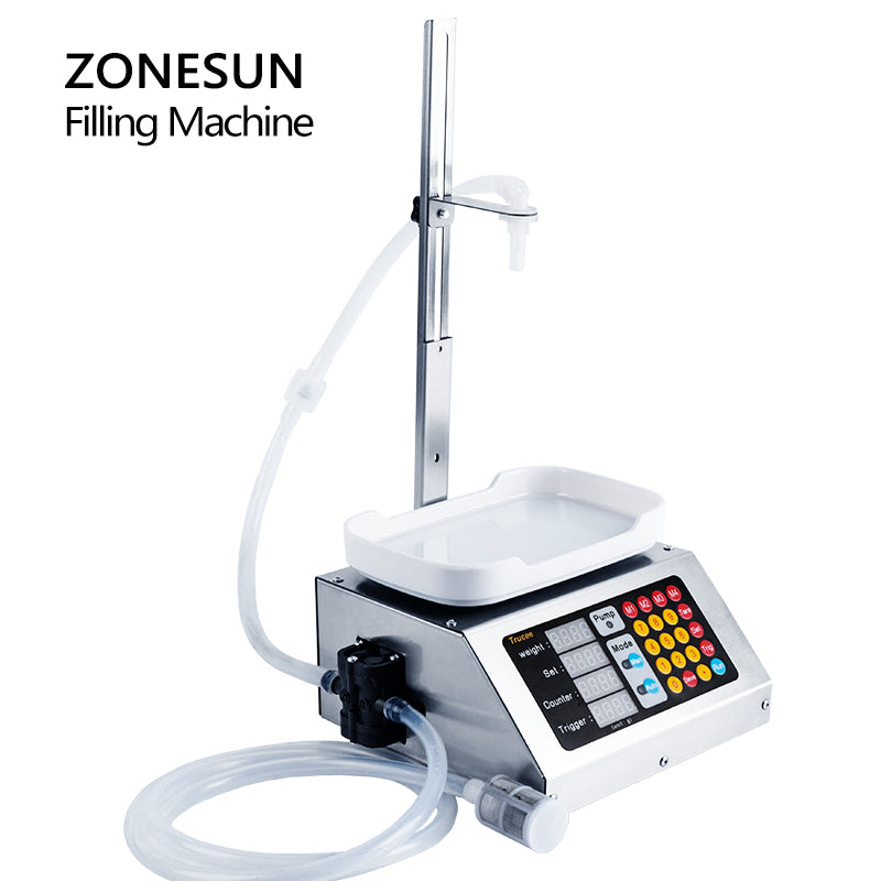 ZONESUN M-1080S Semi Automatic Diaphragm Pump Liquid Weighing Filling Machine ZONESUNPRO