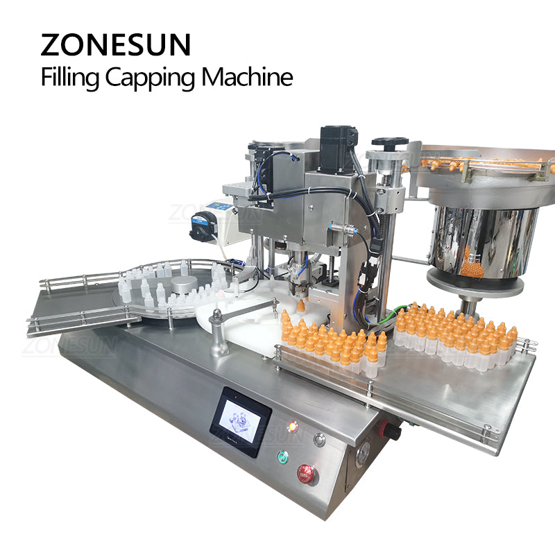 ZONESUN ZS-AFC12A Custom Rotary Peristaltic Pump Liquid Filling Capping Machine ZONESUNPRO