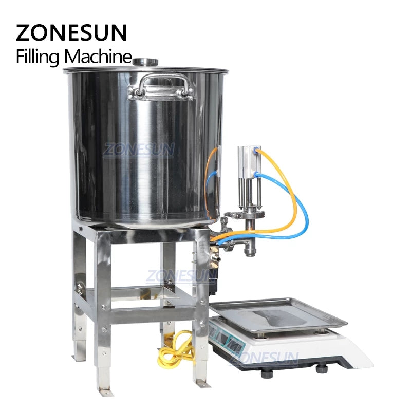 ZONESUN 50-2500g Pneumatic Paste Filling Ang Weighing Machine