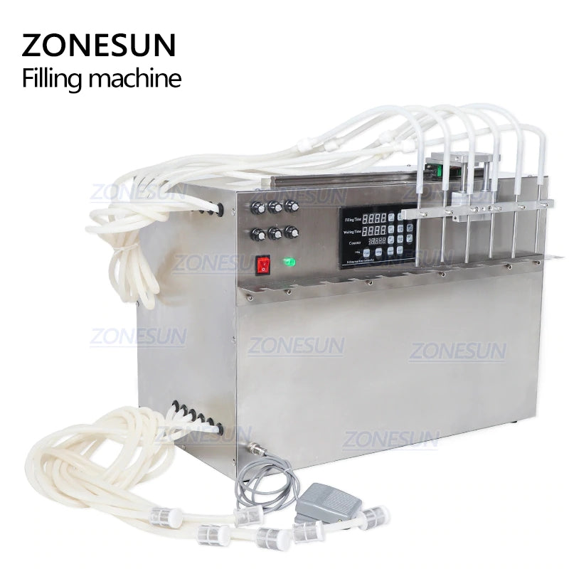 ZONESUN 6 Nozzles Stand-up Bag Spout Pouch Liquid Filling Machine ZS-DPSP6 ZONESUNPRO
