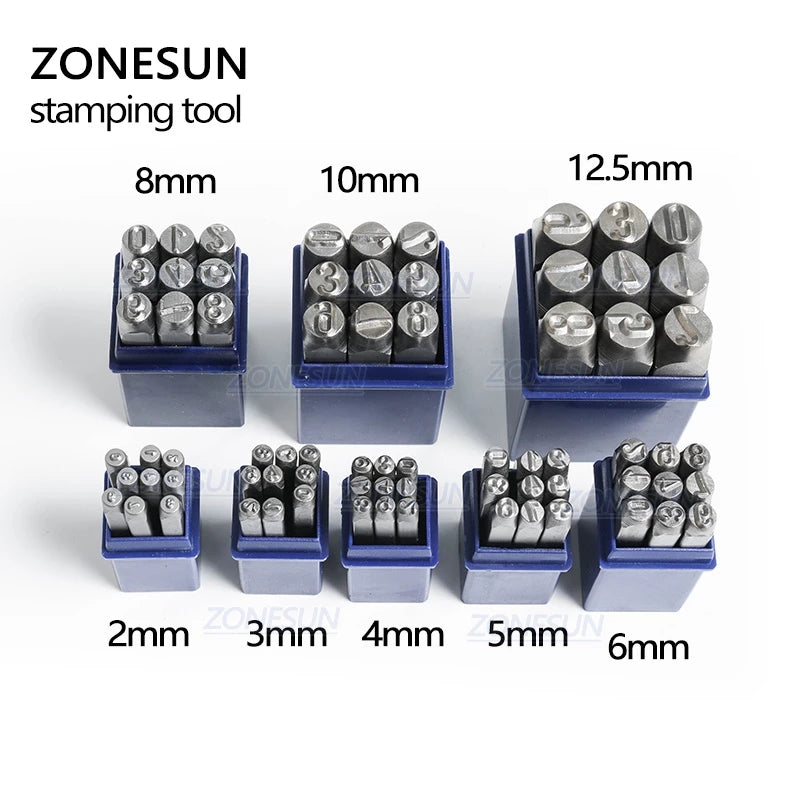 ZONESUN 9PCS Number " 0-9 " Steel Stamping Tools ZONESUNPRO