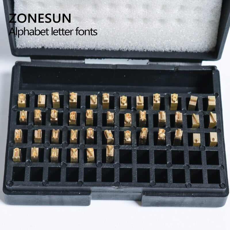 ZONESUN A-Z 0-9 Character Letter Number Hot Letter For Code Ribbon Date Printing Machine ZONESUNPRO