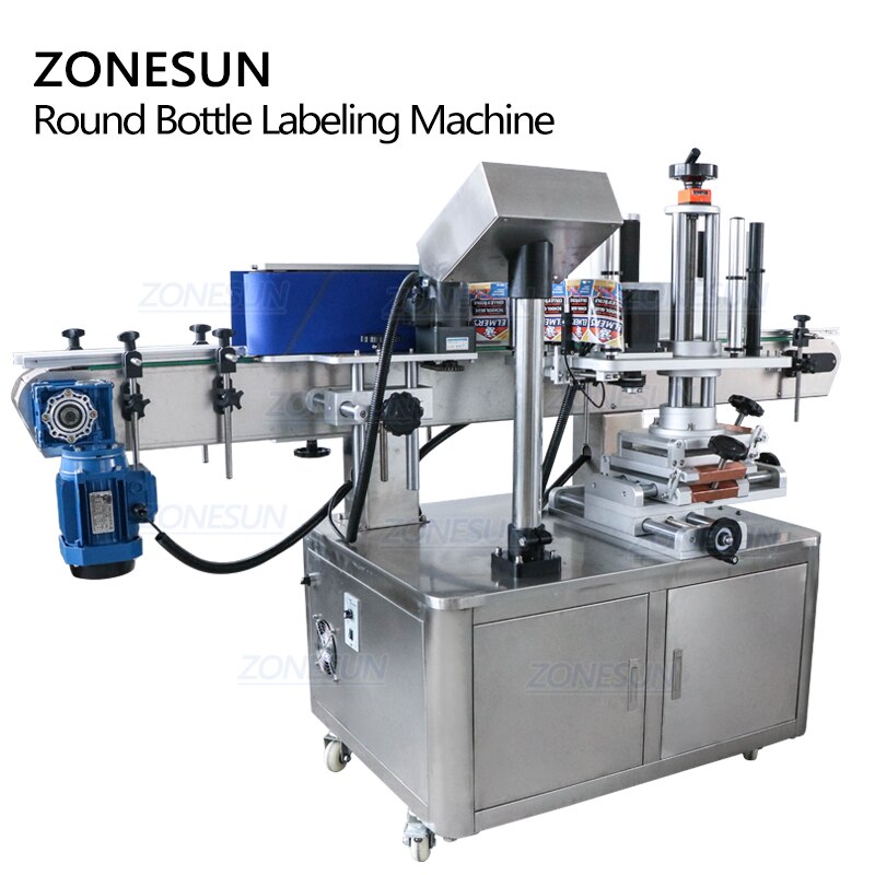 ZONESUN ZS-TB200 Automatic Round Bottles Labeling Machine With Date Coder ZONESUNPRO