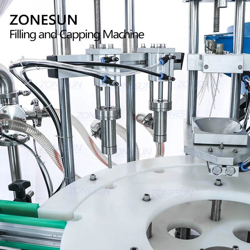 ZONESUN ZS-AFC2 Automatic Paste Filling And Capping Machine With Cap Feeder ZONESUNPRO