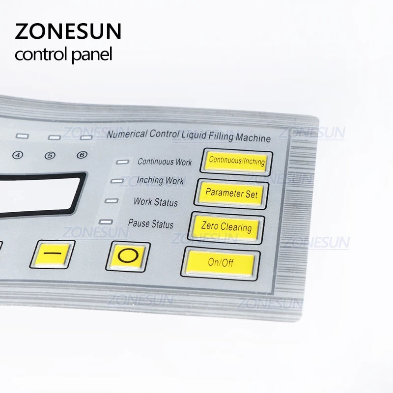 ZONESUN Display Panel Sticker for GFK-160 Liquid Filling Machine ZONESUNPRO