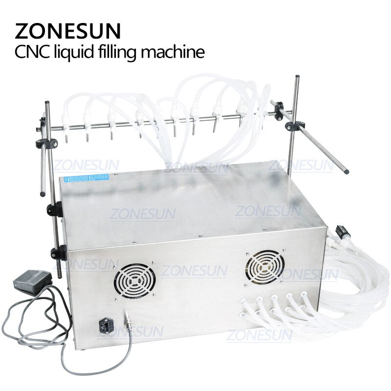 ZONESUN Electric 10 Nozzles Diaphragm Pump Liquid Filling Machine ZONESUNPRO