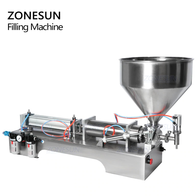 ZONESUN Full Pneumatic Paste Filling Machine With Hopper ZONESUNPRO