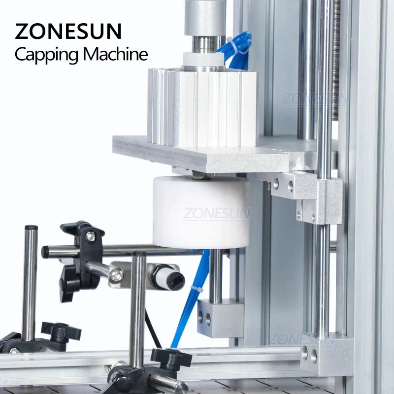 ZONESUN ZS-XG1870D Custom Size Pneumatic Automatic Cap Pressing Machine ZONESUNPRO