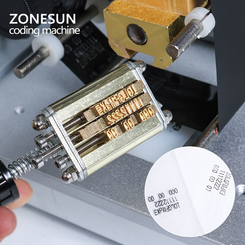 ZONESUN HP-241B Semi-automatic Electric Hot Stamp Ribbon Code Printing Machine ZONESUNPRO