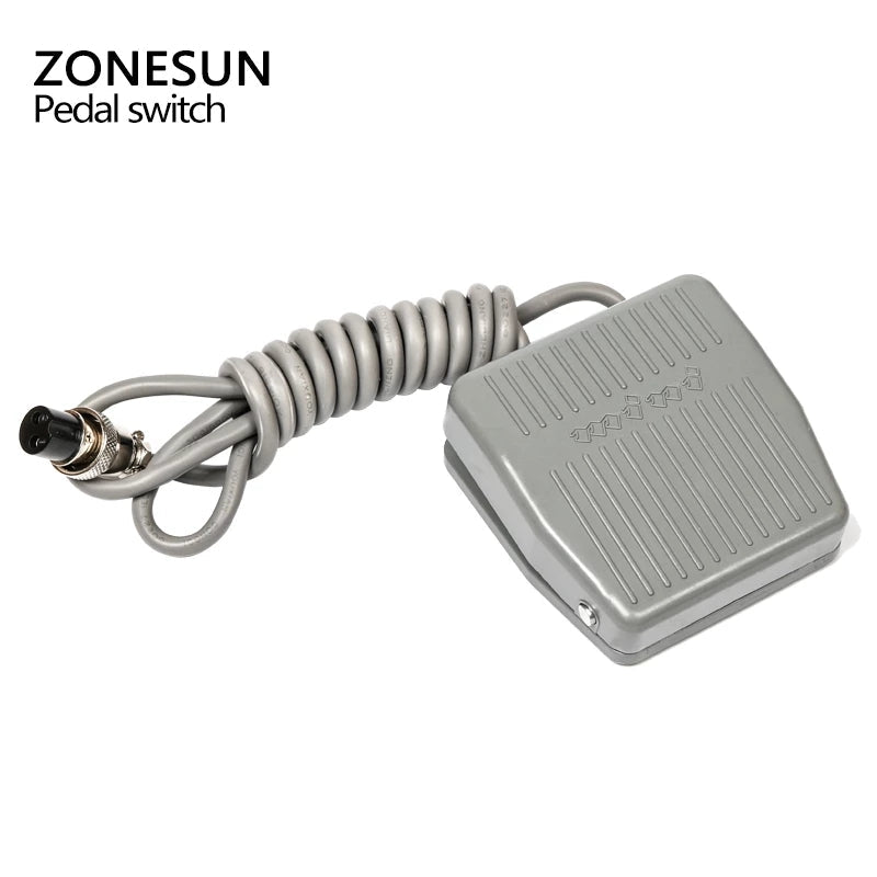 Interruptor de Pedal ZONESUN TFS-201 con línea de reinicio automático, longitud de Cable de 1,4 m para máquina de llenado eléctrica