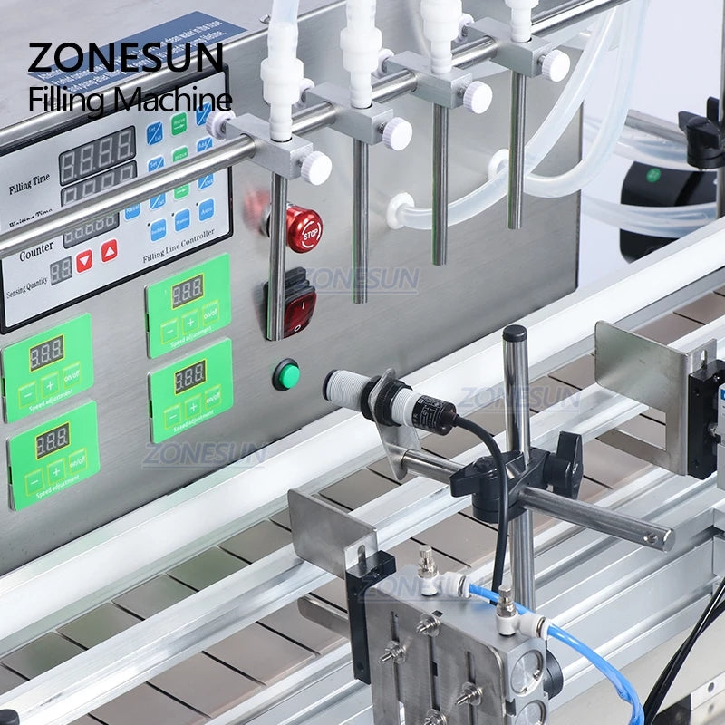 ZONESUN ZS-DTDP-4P Automatic 4 Nozzles Diaphragm Pump Liquid Filling Machine ZONESUNPRO