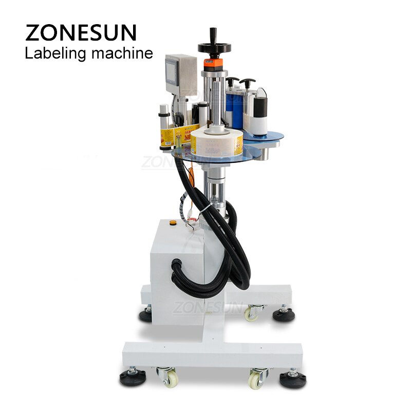 ZONESUN ZS-TB852 Round Surface Square Side Labeling Machine With Date Corder ZONESUNPRO