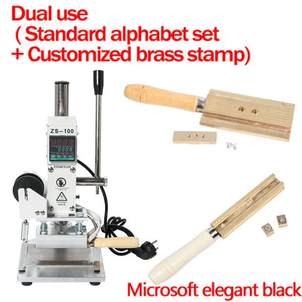 ZONESUN ZS-100A 5x10cm Logotipo personalizado Máquina de estampado en caliente