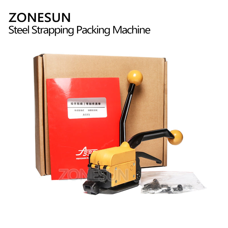 ZONESUN A333 13-19mm Steel Strip Manual Sealless Strapping Machine ZONESUNPRO