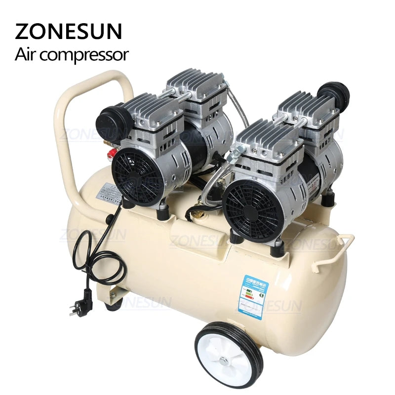 ZONESUN Powerful Pure Copper Piston Type Mute Oil-Free Air Compressor ZONESUNPRO