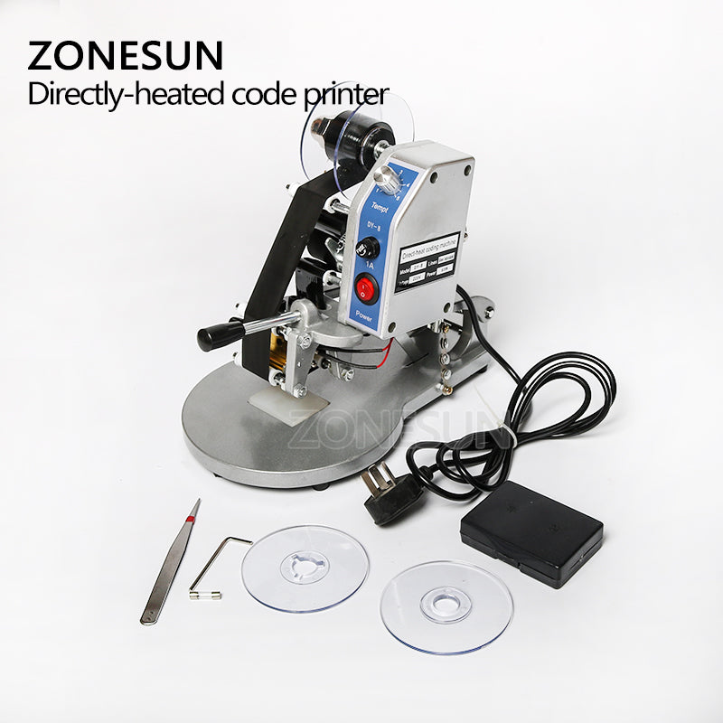 ZONESUN DY-8 Directly-heated Ribbon Date Printer Coding Machine ZONESUNPRO