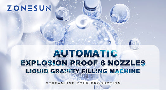 BOOST YOUR PRODUCTION EFFICIENCY WITH THE ZONESUN ZS-YTEX1 AUTOMATIC EXPLOSION-PROOF 6-NOZZLE LIQUID GRAVITY FILLING MACHINE