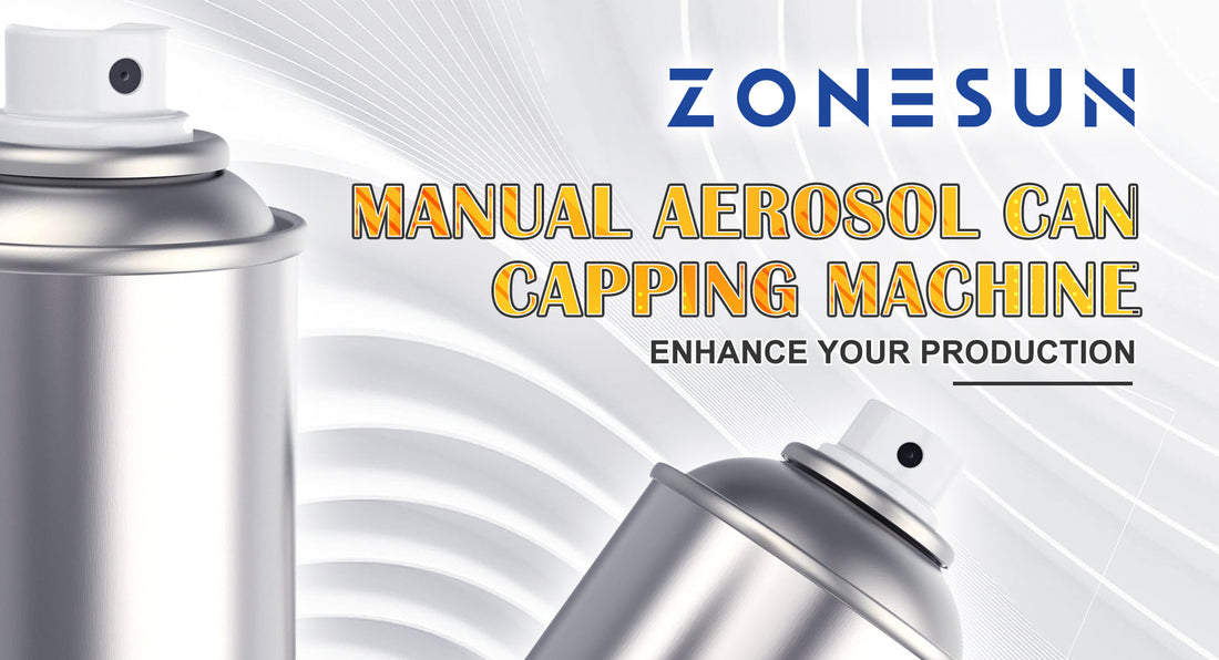 Close-up of silver manual aerosol spray cans with ZONESUN branding and production enhancement text