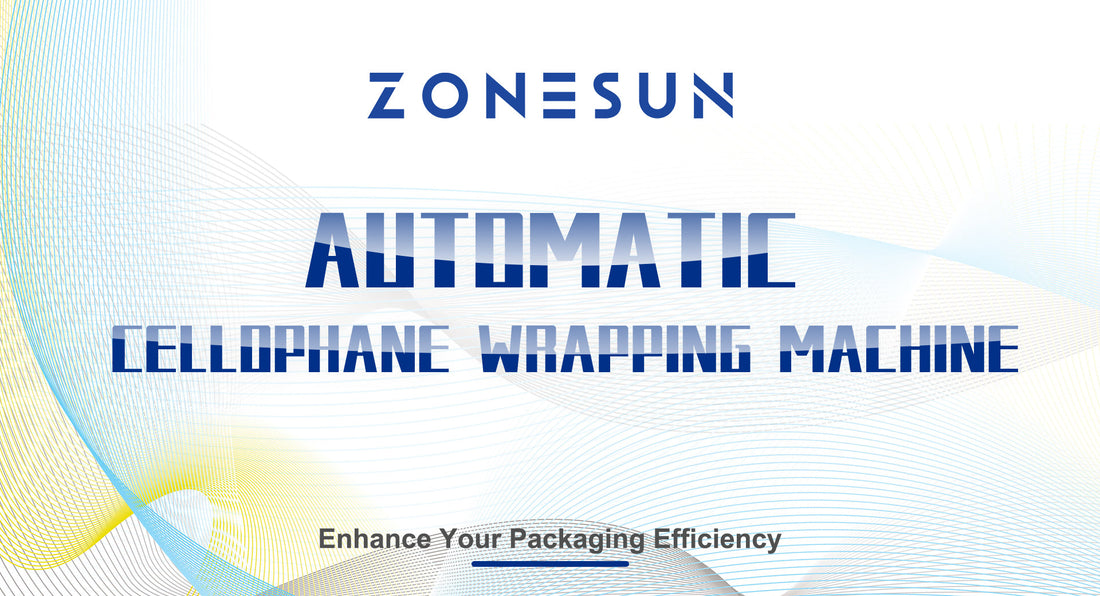 Zonesun automatic cellophane wrapping machine with wavy lines background enhancing packaging efficiency