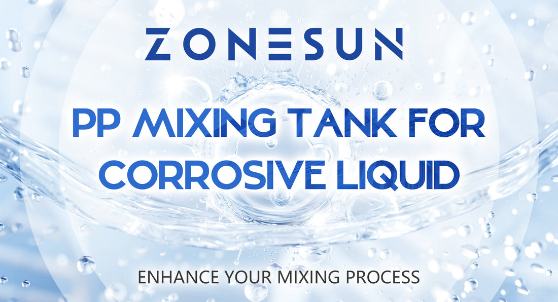 Zonesun PP mixing tank for corrosive liquid with water splash background enhancing mixing process