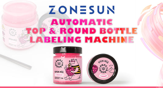 ZONESUN AUTOMATIC LABELING MACHINE BOTTLE TOP AND BODY LABELING APPLICATOR ZS-TB822P: STREAMLING YOUR LABELING PROCESS