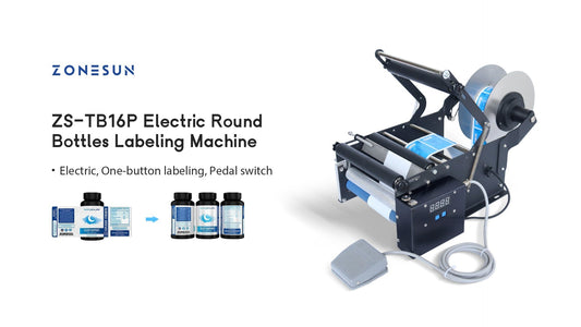 ZS-TB16P Round Bottle Labeling Machine ZONESUNPRO