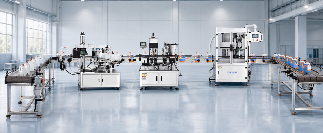ZONESUN automatic liquid detergent bottling line