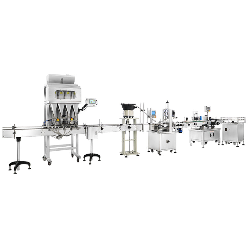 ZONESUN ZS-FAL180X10 Automatic Granule Weighing Filling Capping Labeling Production Line - ZONESUN
