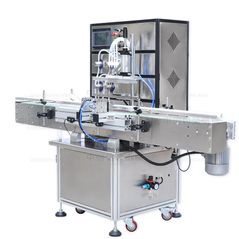 Máquina de llenado de líquidos con bomba magnética automática completa de 4 boquillas ZONESUN