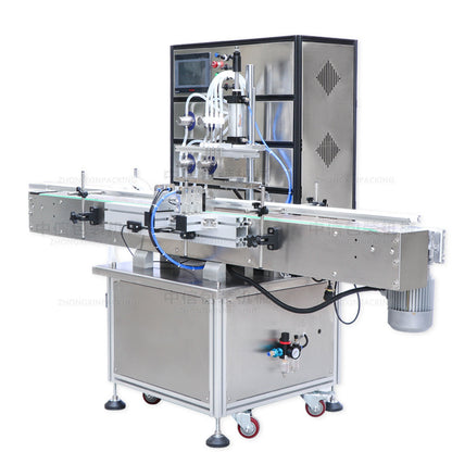 Máquina de llenado de líquidos con bomba magnética automática completa de 4 boquillas ZONESUN