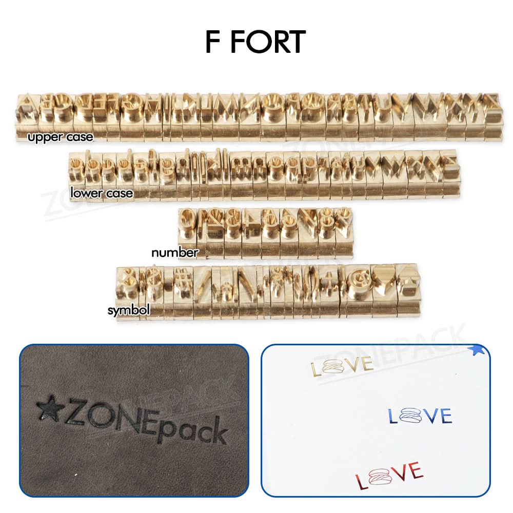 ZONESUN A8mm Copper Brass Stamping Molds for Letters, Numbers & Symbols